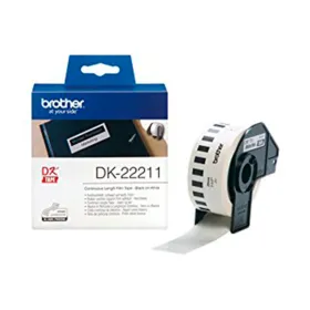 Jatkuva filminauha Brother DK22211 29 mm Musta Musta/valkoinen Valkoinen