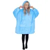 Liela izmēra kapuces sega hoodie blanket Springos HA7319 jūras zila