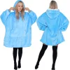 Одеяло с капюшоном большого размера hoodie blanket Springos HA7319 морской синий