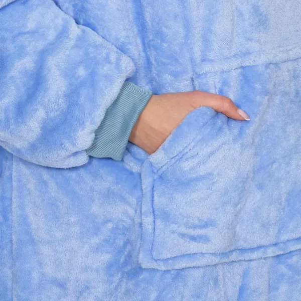 Oversized hoodie blanket Springos HA7320 light blue