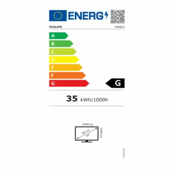 Монитор Philips 345B1C/00 34" LED VA LCD Flicker free 50-60 Hz
