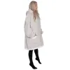Одеяло с капюшоном большого размера hoodie blanket Springos HA7322 светло-серое