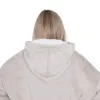 Одеяло с капюшоном большого размера hoodie blanket Springos HA7322 светло-серое
