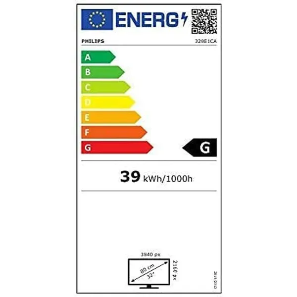 Monitorius Philips 328E1CA/00 32" LED VA LCD Flicker free 50-60 Hz