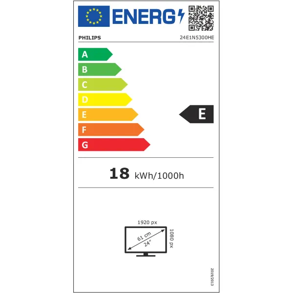 Монитор Philips 24E1N5300HE/00 FHD 23,8" LED IPS LCD Flicker free 75 Hz 50-60  Hz 23.8"