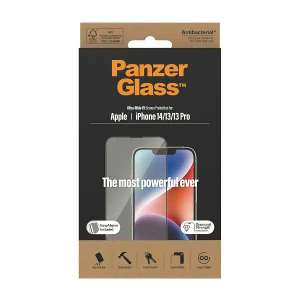 Mobila Telefona Ekrāna Aizsargierīce Panzer Glass 2783 Apple iPhone 13 Pro iPhone 13 iPhone 14
