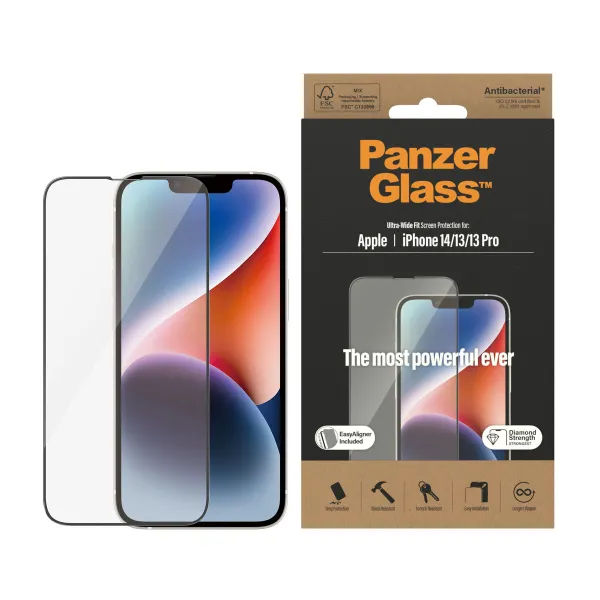 Mobila Telefona Ekrāna Aizsargierīce Panzer Glass 2783 Apple iPhone 13 Pro iPhone 13 iPhone 14