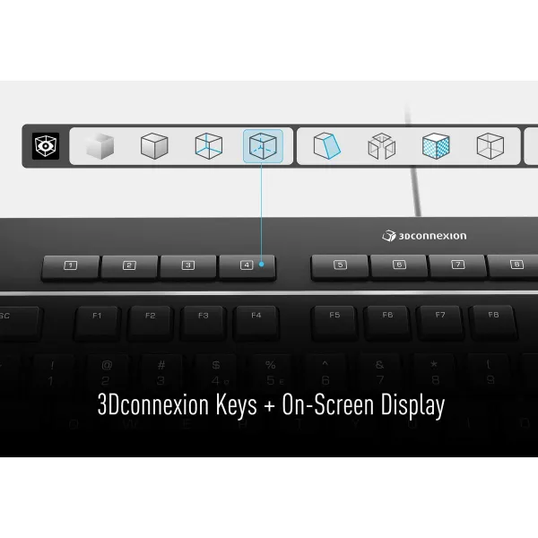 Keyboard 3Dconnexion 3DX-700092 Black Qwerty US