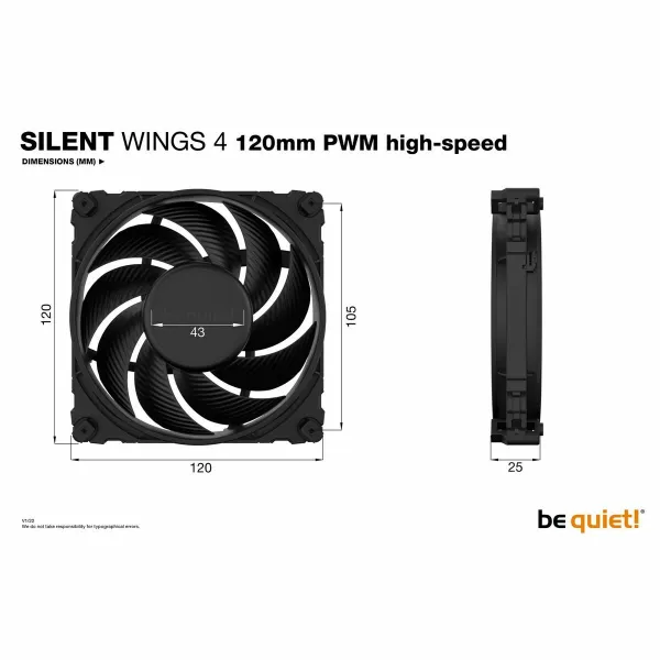 Kārbas ventilators Be Quiet! BL094 Ø 12 cm (1 gb.)
