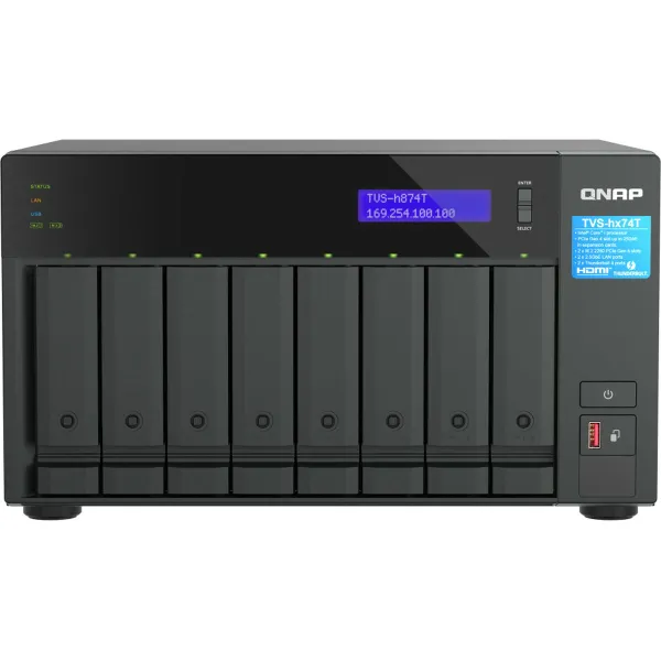 NAS tinklinė saugykla Qnap TVS-H874T-I7-32G Juoda