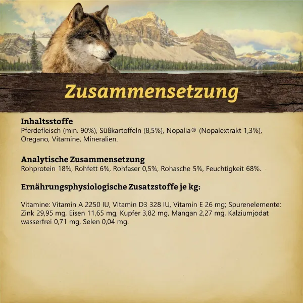 Pašarai Wolfsblut Mėsa Arklys 395 g