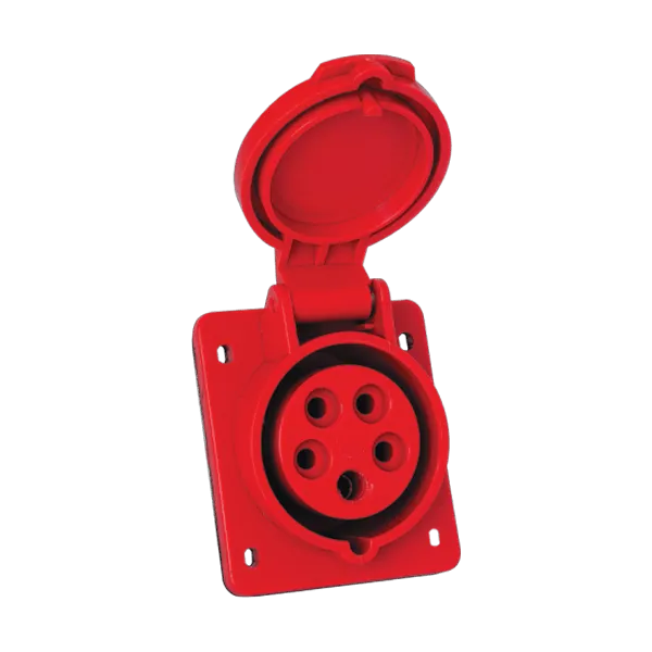 FLUSH MOUNT INDUSTRIAL SOCKET HT-425 32A IP44 3P+N+E 400V