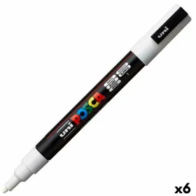Marķieris POSCA PC-3M Balts (6 gb.)