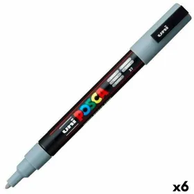 Merkkarikynä/huopakärkitussi POSCA PC-3M Harmaa (6 osaa)