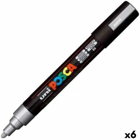 Marķieris POSCA PC-5M Sudrabains (6 gb.)