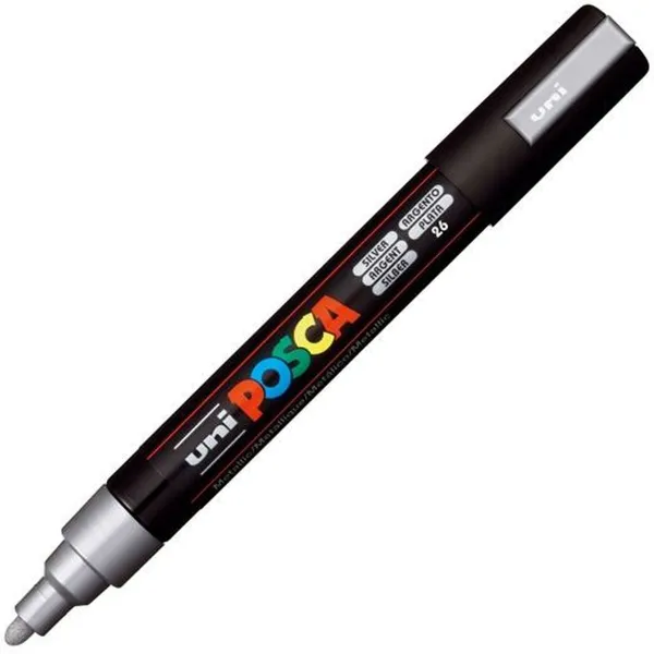 Marķieris POSCA PC-5M Sudrabains (6 gb.)