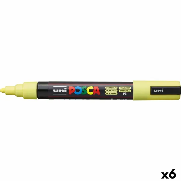 Marķieris POSCA PC-5M Dzeltens (6 gb.)