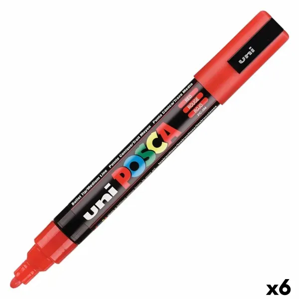 Huopakynä POSCA PC-5M Punainen (6 osaa)