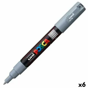 huopakärkiset kynät POSCA PC-1M Harmaa (6 osaa)