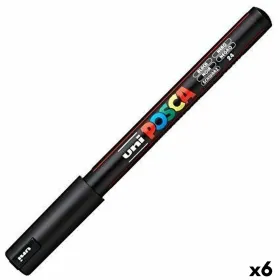 Merkkarikynä/huopakärkitussi POSCA PC-1MR Musta (6 osaa)