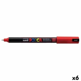 Marķieris POSCA PC-1MR metāls Sarkans (6 gb.)