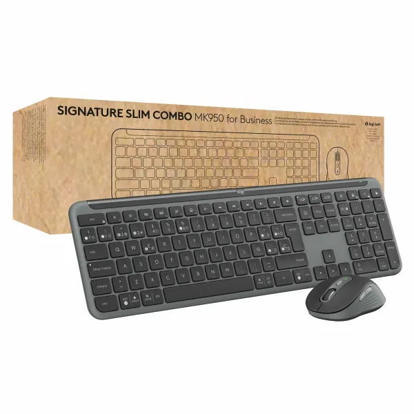Klaviatūra un Pele Logitech MK950 Grafīts Spāņu Qwerty