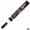 Marķieris BRUSH POSCA PC-5BR Balts (6 gb.)