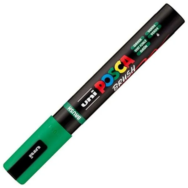Marker BRUSH POSCA PC-5BR Green (6 Units)