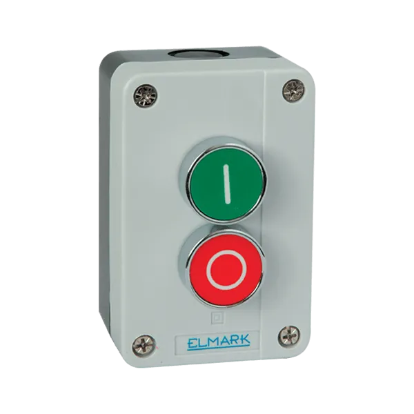 DĖŽUTĖ SU MYGTUKAIS B213 1NO1NC IP44 1 RAUDONAS, 1 ŽALIAS