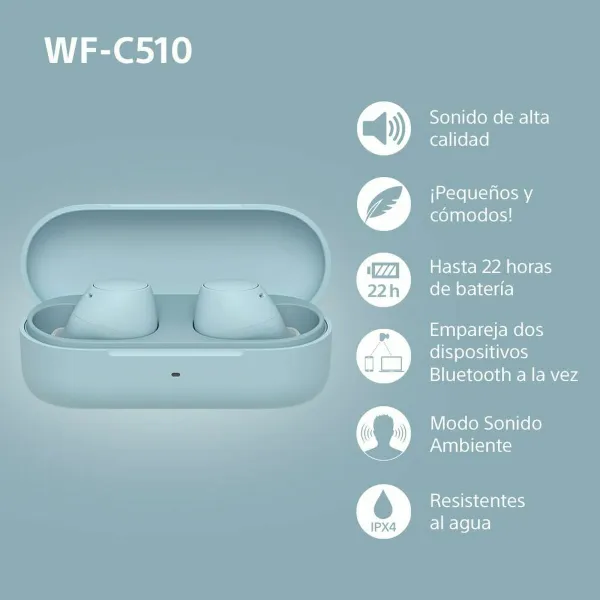 Bluetooth-наушники in Ear Sony WF-C510 Синий