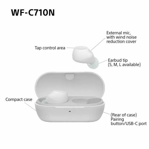 Headphones Sony WFC710NW TW White