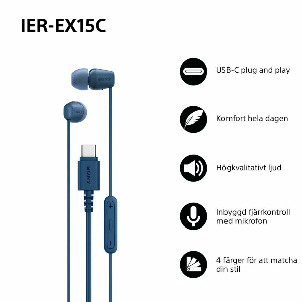 Austiņas Sony IEREX15CL Zils