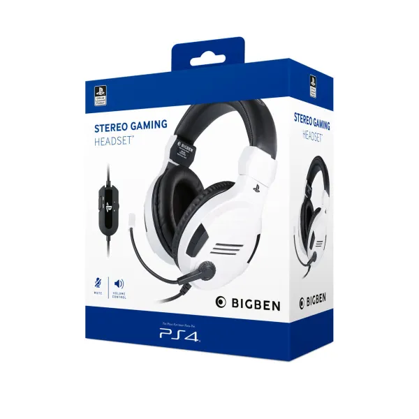 Austiņas ar Mikrofonu Spēlēm Big Ben Interactive PS4OFHEADSETV3WHITE Balts Melns/Balts