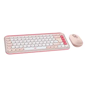 Клавиатура и мышь Logitech POP ICON испанский QWERTY Розовый