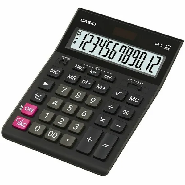 Kalkulaator Casio GR-12 Must Plastmass