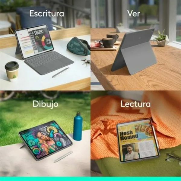 Чехол для планшета Logitech 920-012614 Серый Испанская Qwerty