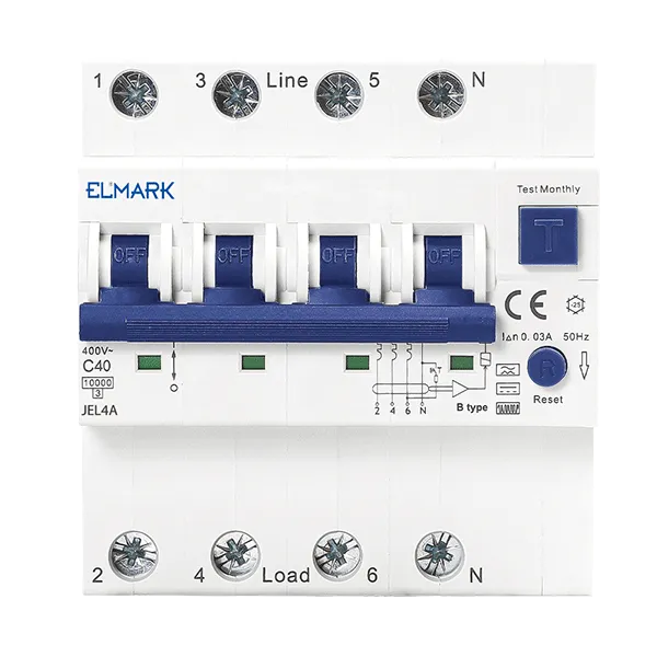 Elektroniskais RCBO JEL4A 6kA 4P 25A/300mA