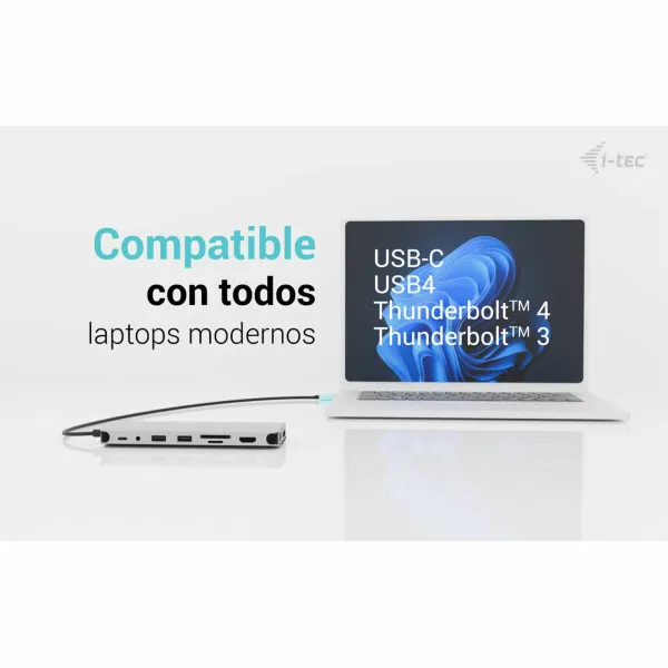 USB-keskitin i-Tec C31NANOTRIPLEDOCKPD Harmaa