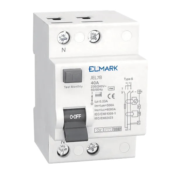 ELEKTROMAGNE RIKKESUJULINE KAITSELIIST JEL1B 10kA 2P TÜÜP B 63A/30mA