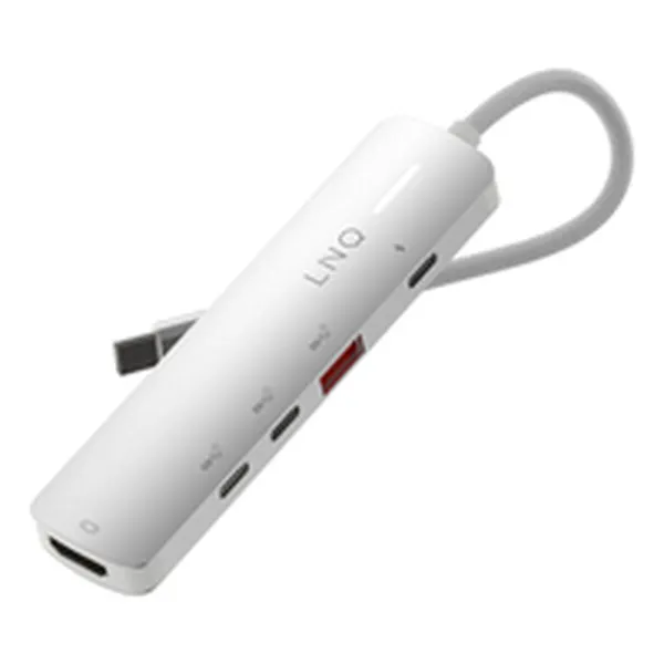 USB Centrmezgls Linq Byelements LQ49051 Balts Pelēks