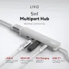 USB Centrmezgls Linq Byelements LQ49051 Balts Pelēks