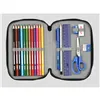 Double Pencil Case F.C. Barcelona Grey (13.5 x 20.5 x 4.5 cm) (34 Pieces)