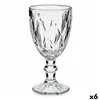 Wine glass Vivalto R-00817DL/BHA6-M Transparent Golden Glass 330 ml (6 Units)