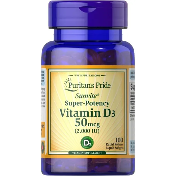 Vitamin D3, 2000IU - 100 softgels