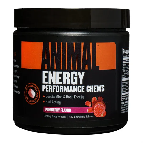 Animal Energy Performance Chew Tabs, Pomberry - 120 chewable tablets