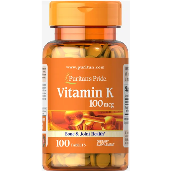 Vitamin K, 100mcg - 100 tabs