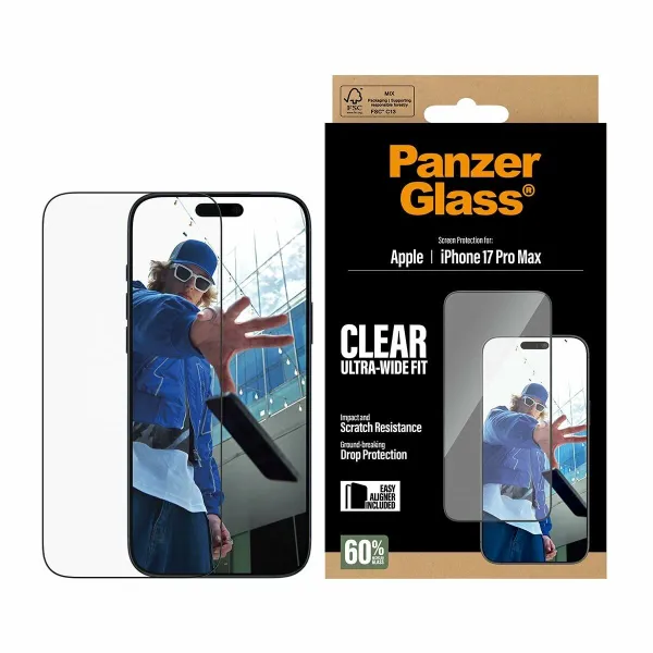 Pārvietojams Pārsegs Panzer Glass PG43455 Melns