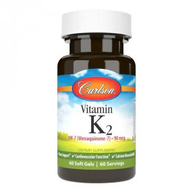 Vitaminas K2 MK-7, 90 mcg - 60 minkštųjų kapsulių
