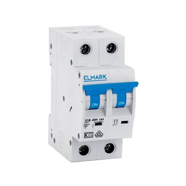 Miniatiūrinis automatinis jungiklis C62N 20A 2P 6kA, C kreivė, naujas