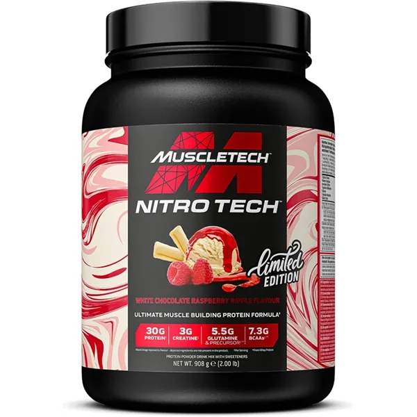 Nitro-Tech, White Chocolate Raspberry Ripple - 908g